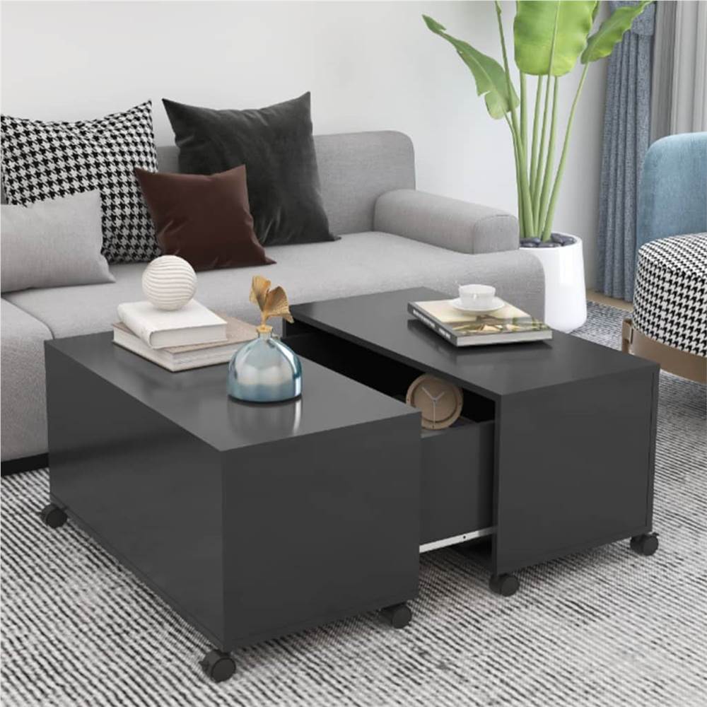 

Coffee Table Grey 75x75x38 cm Chipboard