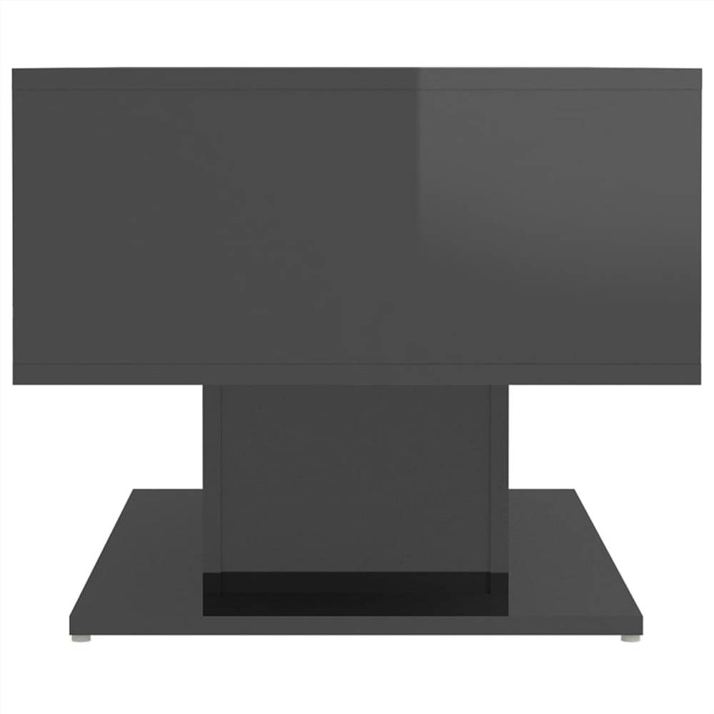 Coffee Table High Gloss Grey 103.5x50x44.5 cm Chipboard