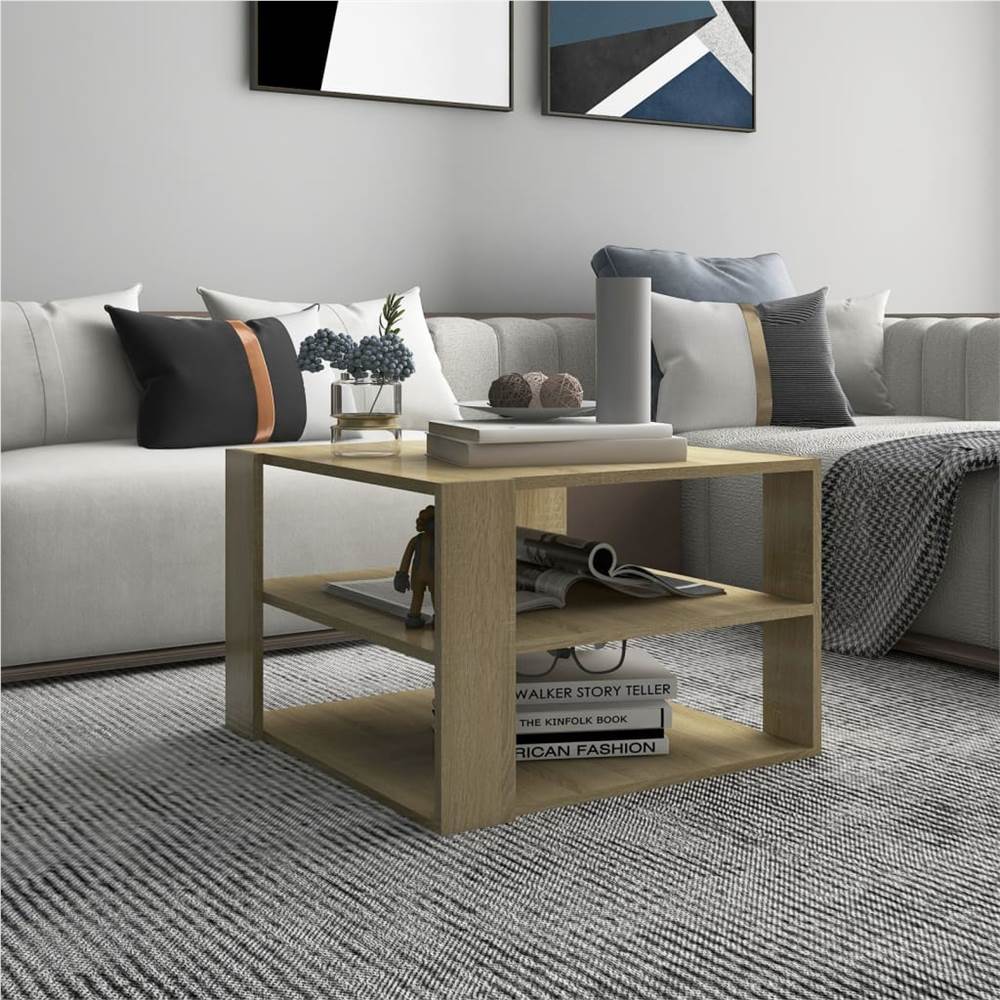 

Coffee Table Sonoma Oak 60x60x40 cm Chipboard