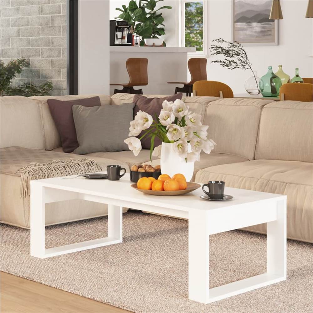 

Coffee Table White 110x50x35 cm Chipboard