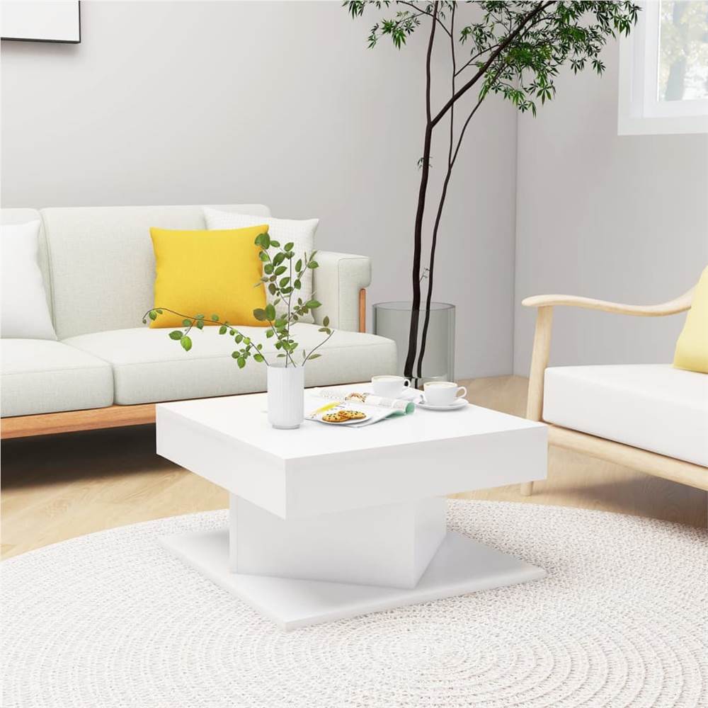 

Coffee Table White 57x57x30 cm Chipboard