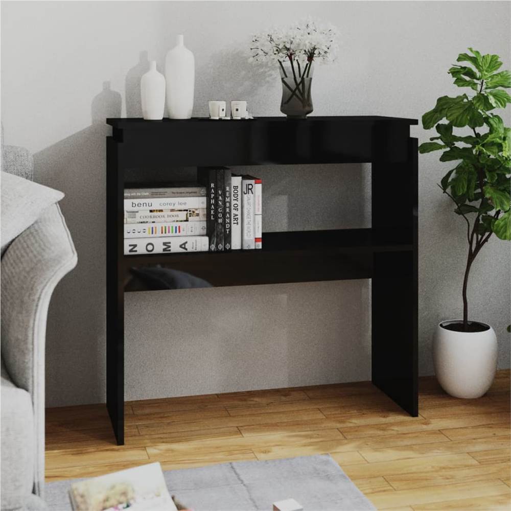 

Console Table High Gloss Black 80x30x80 cm Chipboard