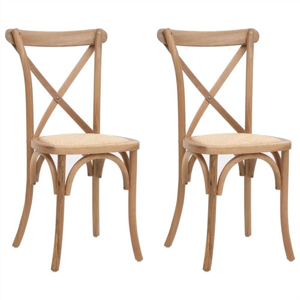 

Cross Chairs 2 pcs Solid Oak Wood