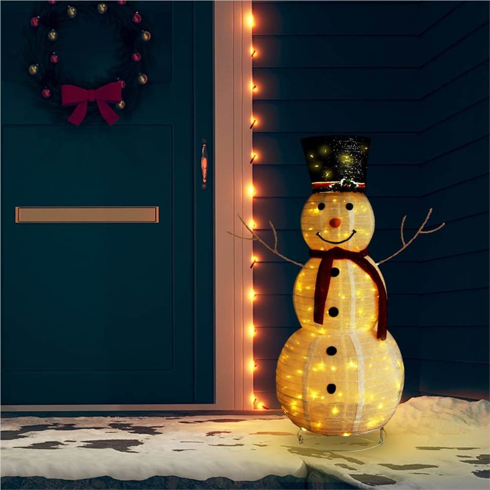 

Decorative Christmas Snowman Figure LED Luxury Fabric 120cm