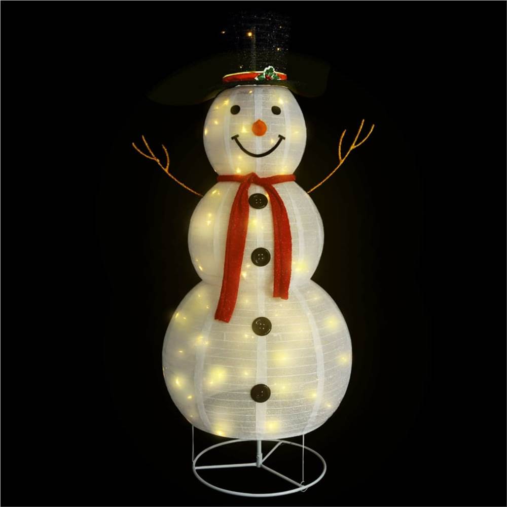 Decorative Christmas Snowman Figure LED Luxury Fabric 180cm