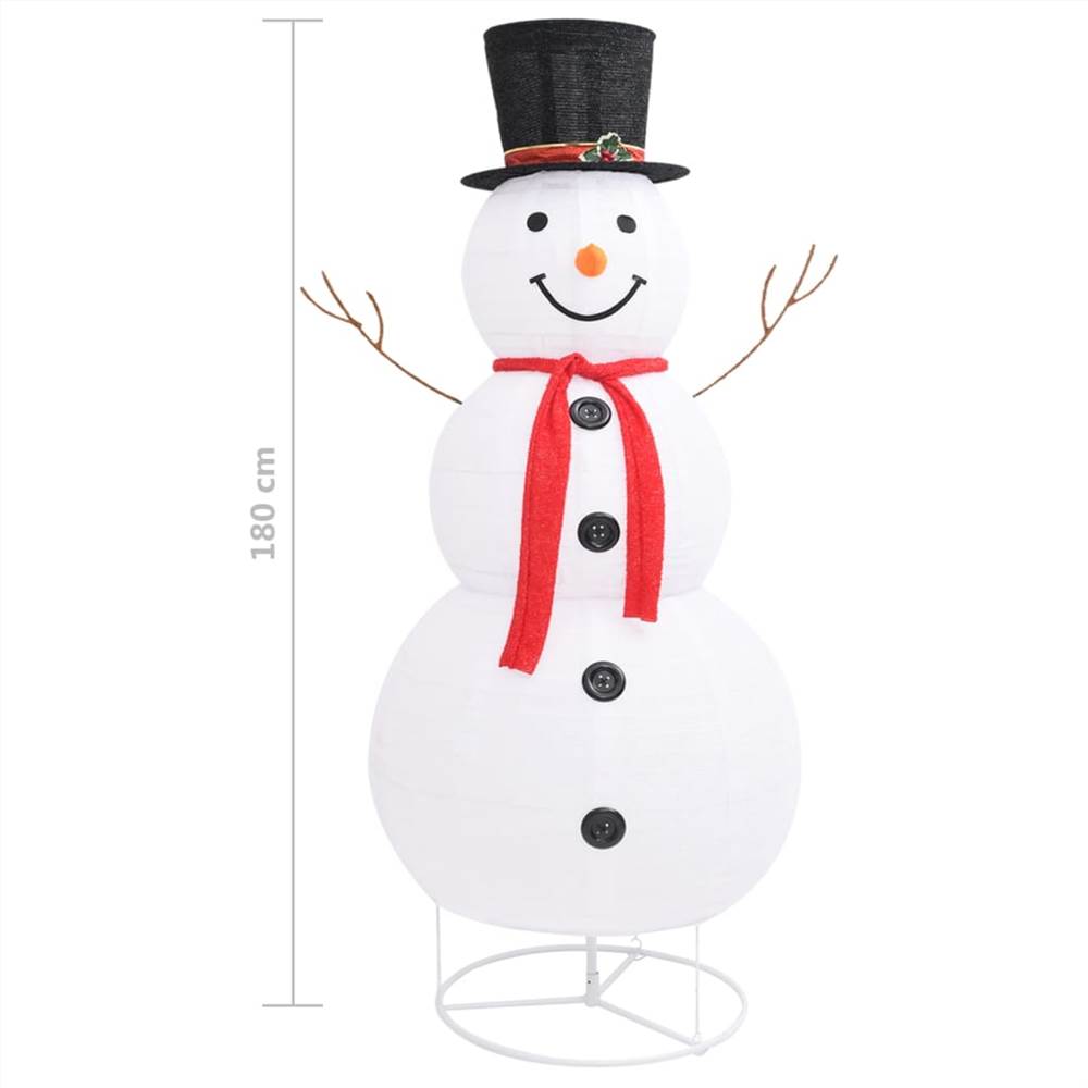 Decorative Christmas Snowman Figure LED Luxury Fabric 180cm