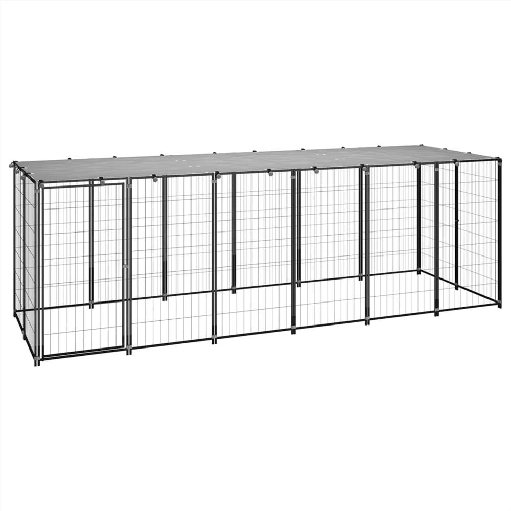 

Dog Kennel Black 330x110x110 cm Steel