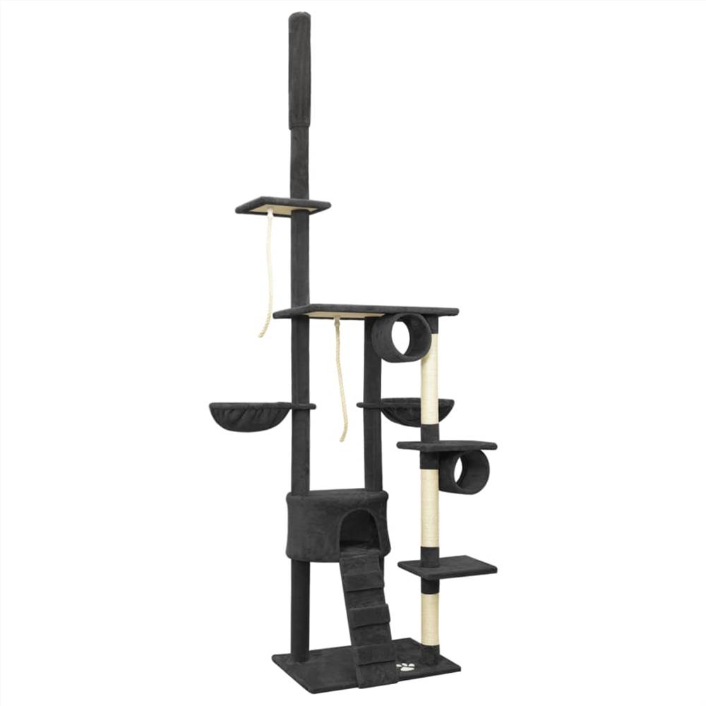 Floor to Ceiling Cat Tree Dark Grey 220-240 cm