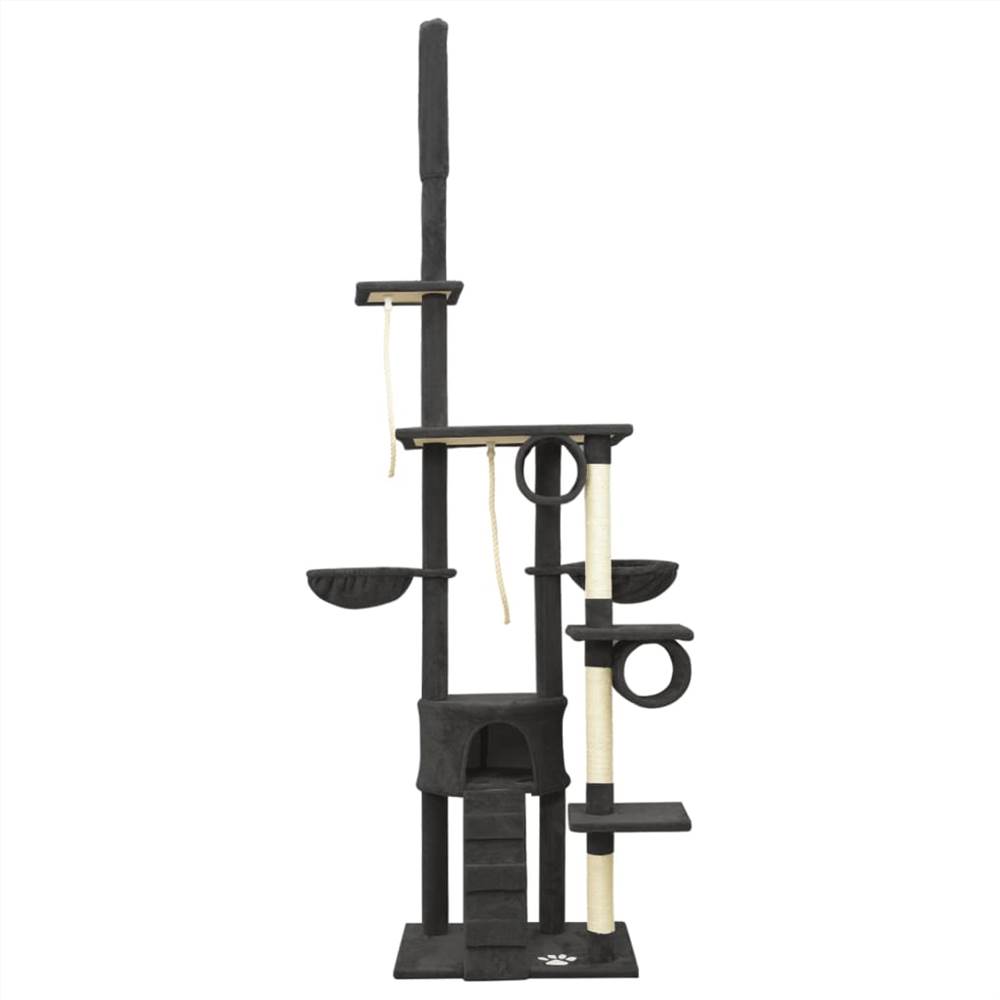 Floor to Ceiling Cat Tree Dark Grey 220-240 cm