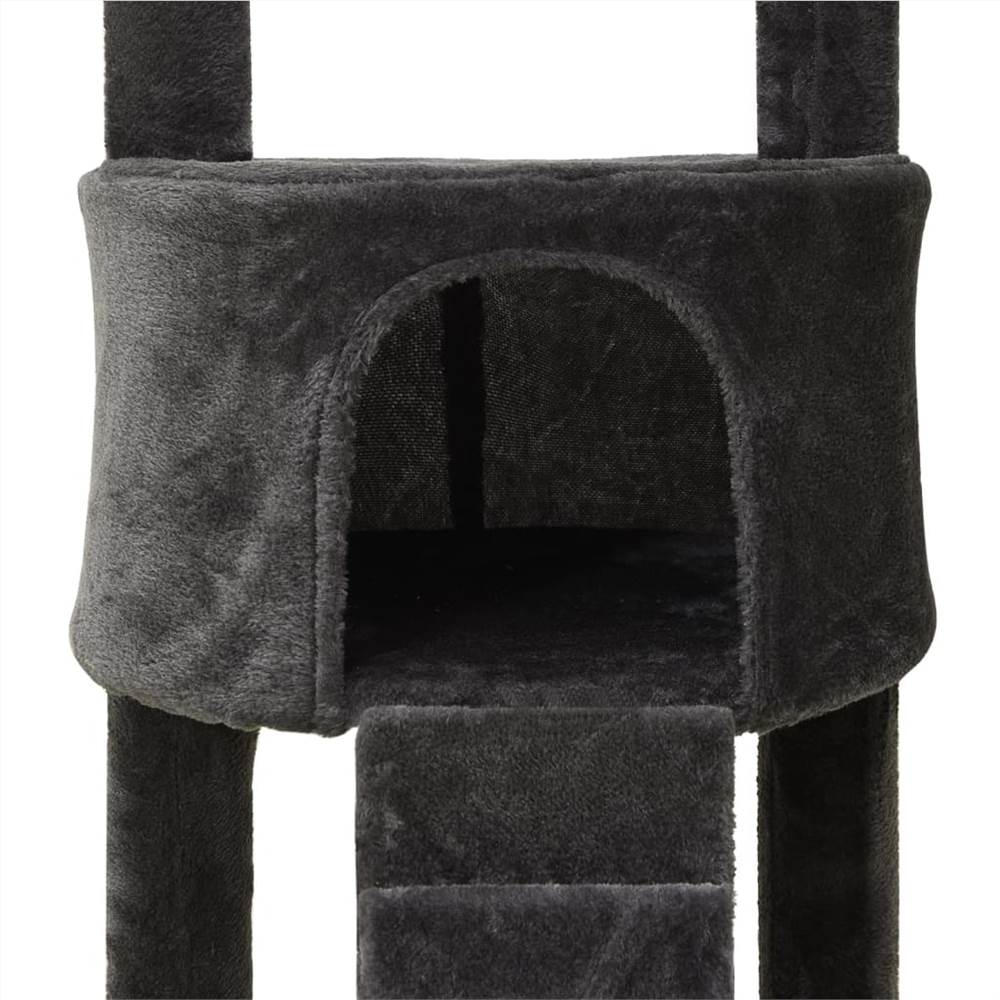 Floor to Ceiling Cat Tree Dark Grey 220240 cm