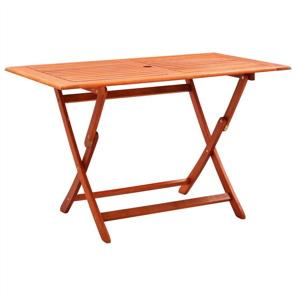 

Folding Garden Table 120x70x75 cm Solid Eucalyptus Wood