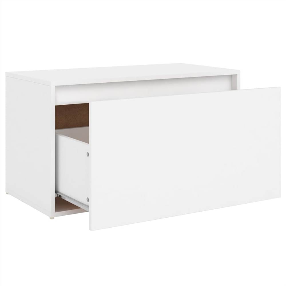 Hall Bench 80x40x45 cm White Chipboard