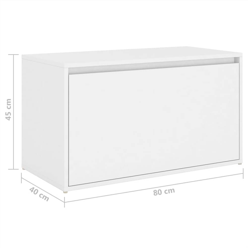 Hall Bench 80x40x45 cm White Chipboard