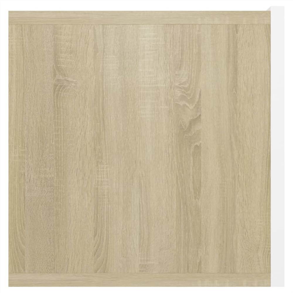 Hanging TV Cabinet White and Sonoma Oak 60x30x30 cm
