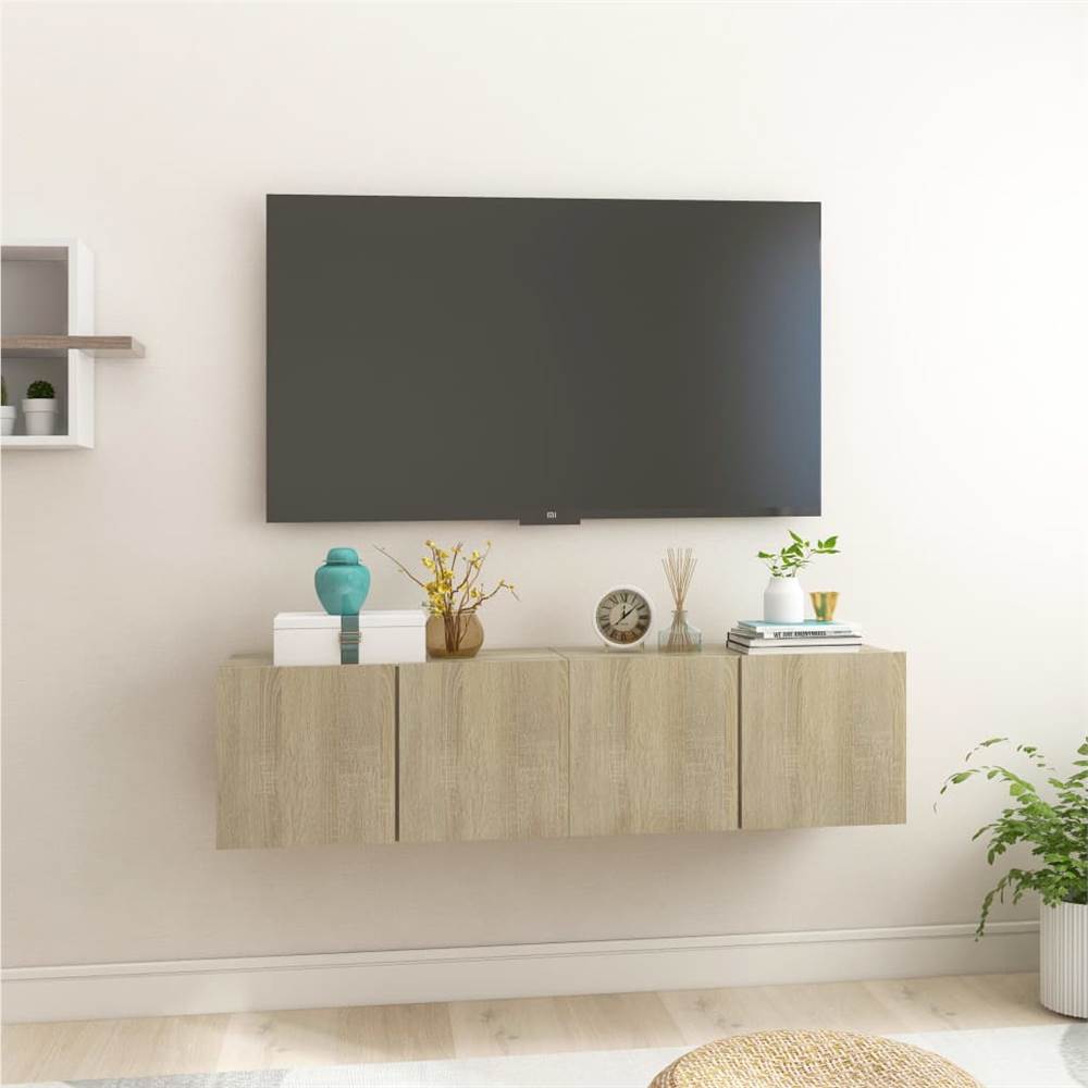 Hanging TV Cabinets 2 pcs Sonoma Oak 60x30x30 cm