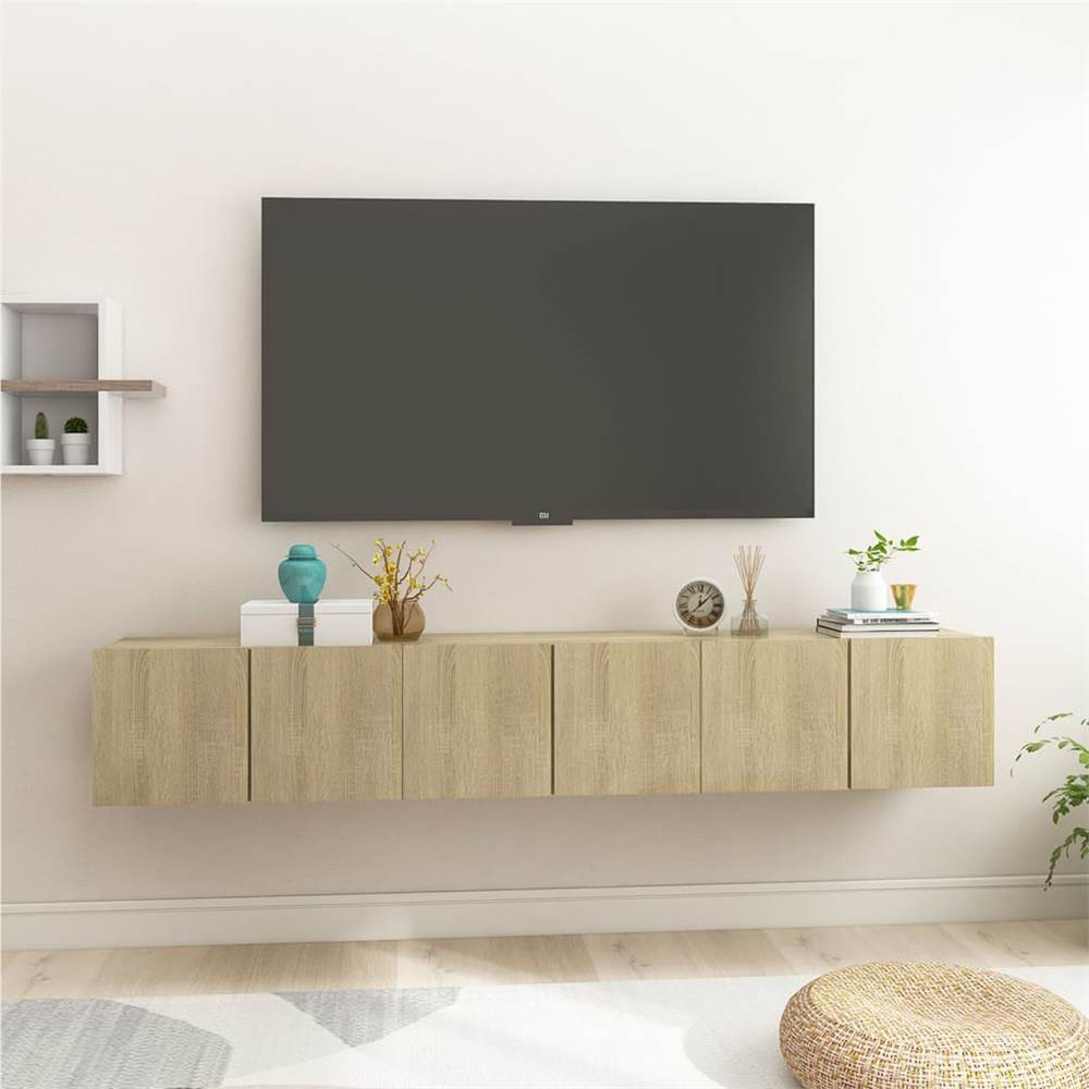 

Hanging TV Cabinets 3 pcs Sonoma Oak 60x30x30 cm