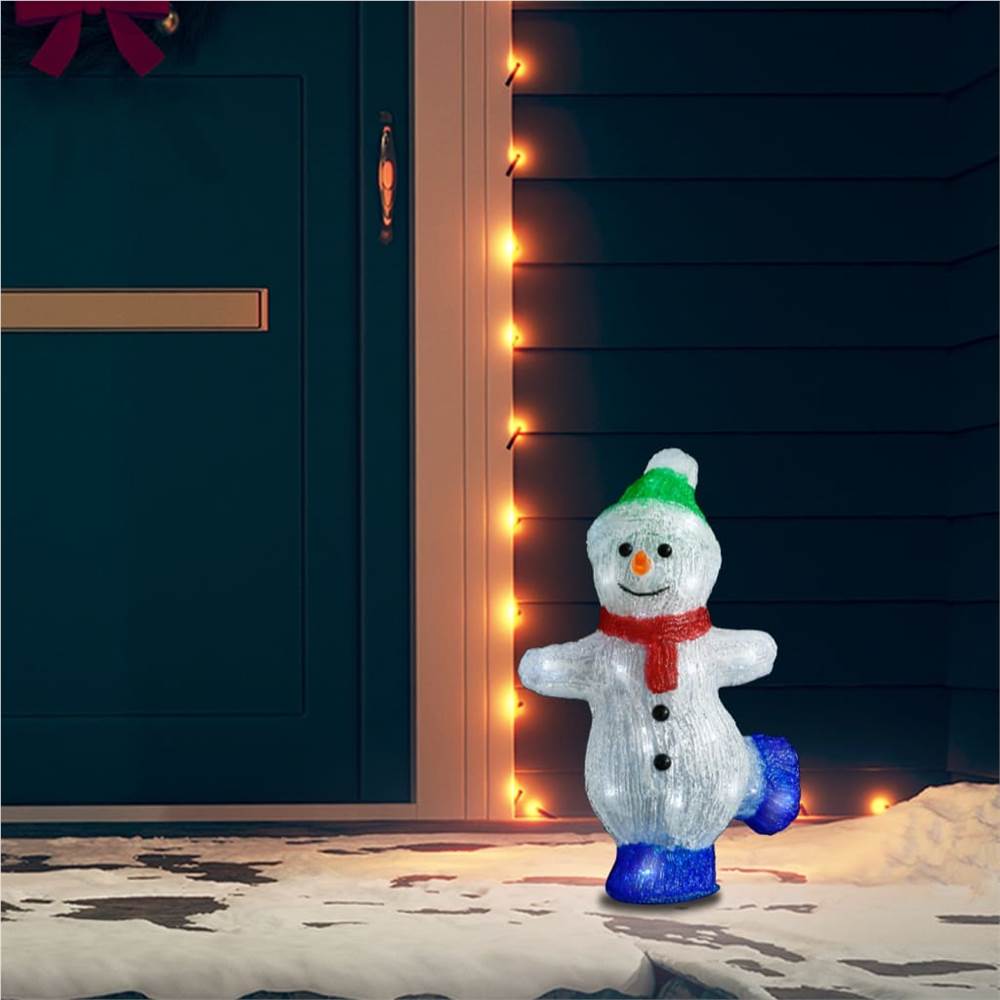 

LED Christmas Acrylic Snowman Figure Indoor and Outdoor 30cm