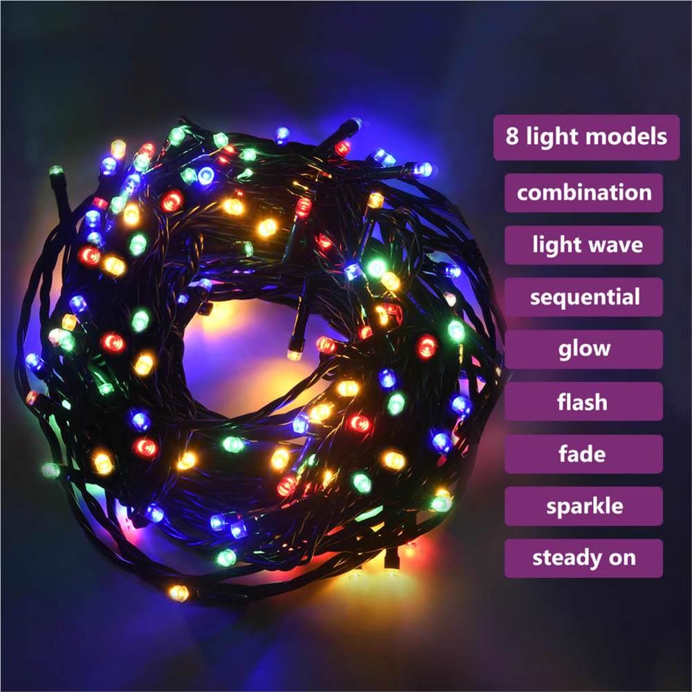 Light String with 400 LEDs Multicolour 40m 8 Light Effects IP44