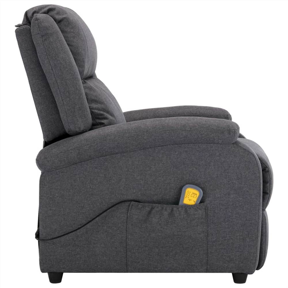 Massage Recliner Dark Grey Fabric