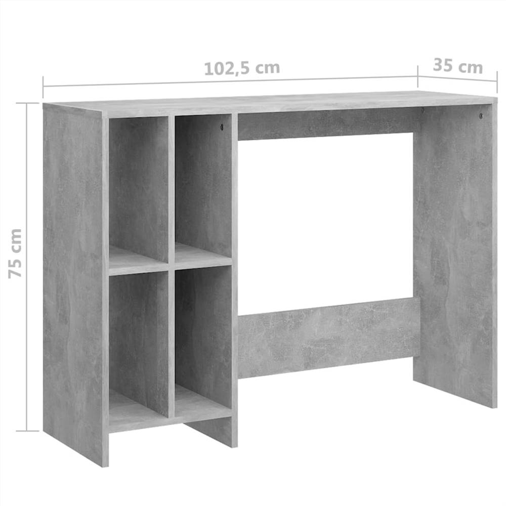 Notebook Desk Concrete Grey 102.5x35x75 cm Chipboard