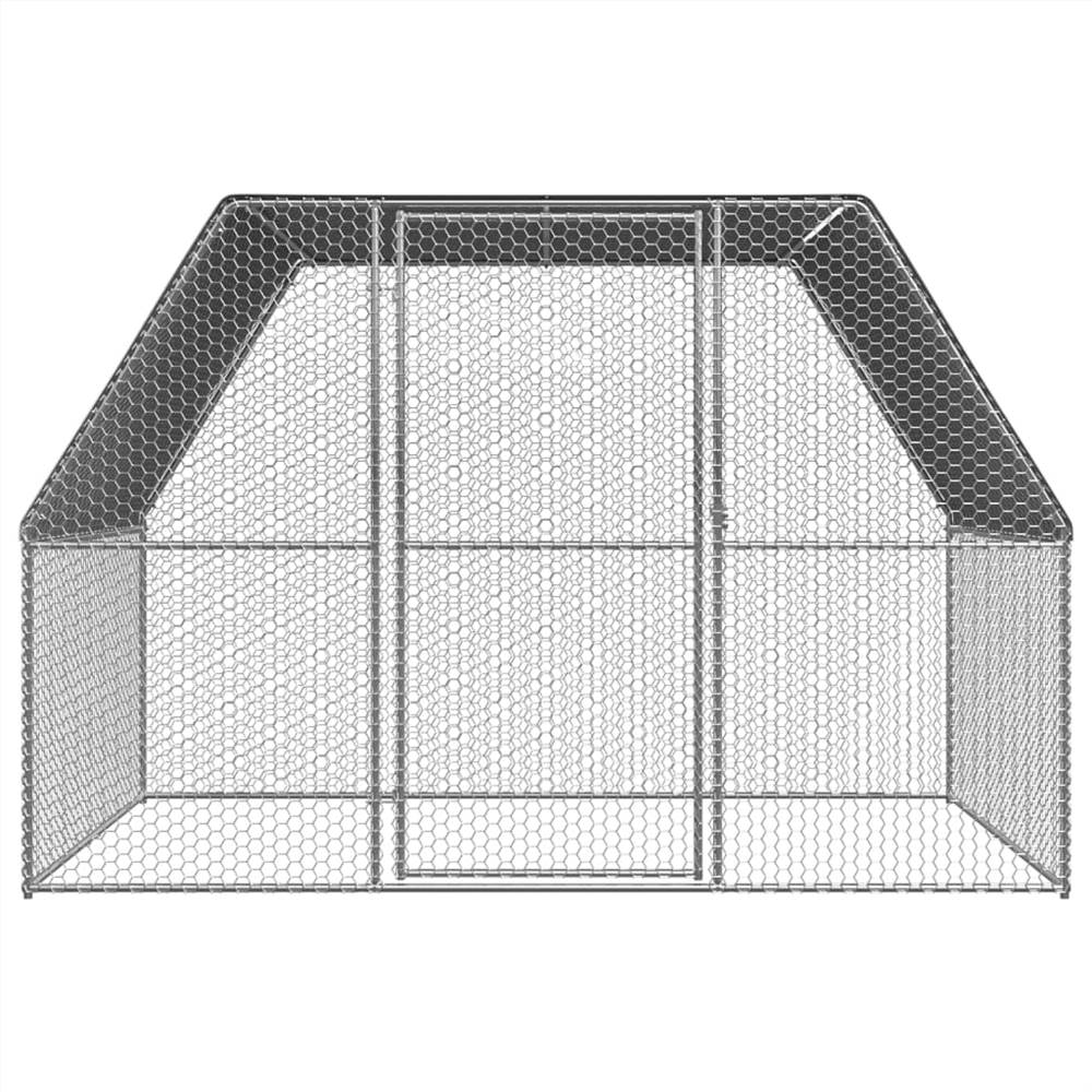 Outdoor Chicken Cage 3x2x2 m Galvanised Steel