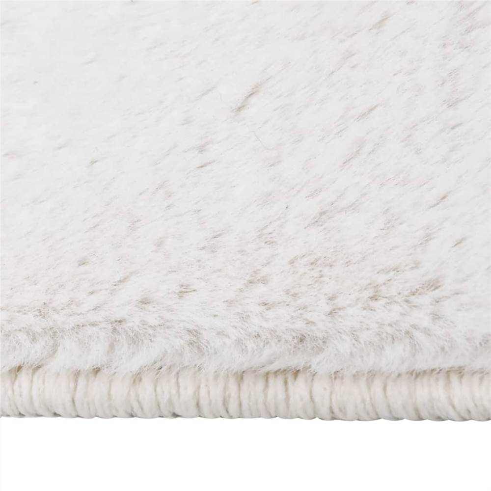 Rug Faux Rabbit Fur 200x300 cm Cream