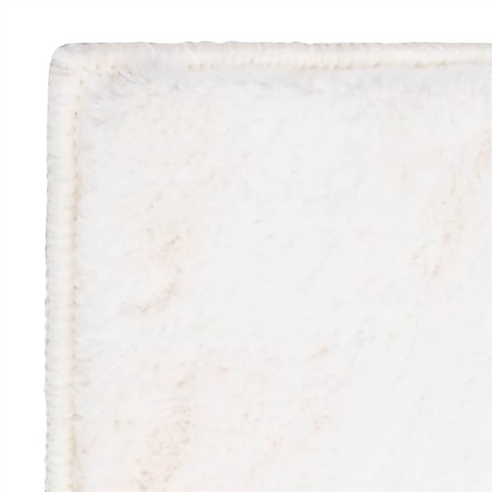 Rug Faux Rabbit Fur 200x300 cm Cream