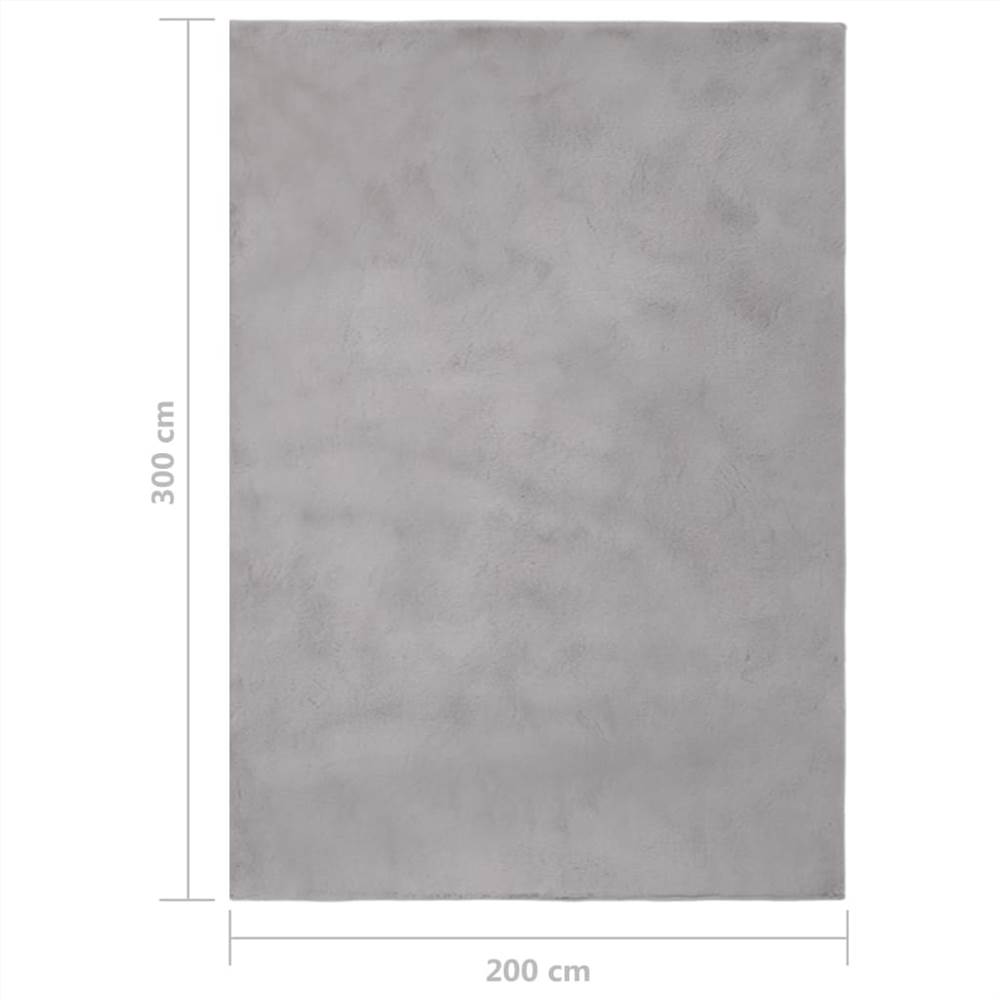 Rug Faux Rabbit Fur 200x300 cm Grey