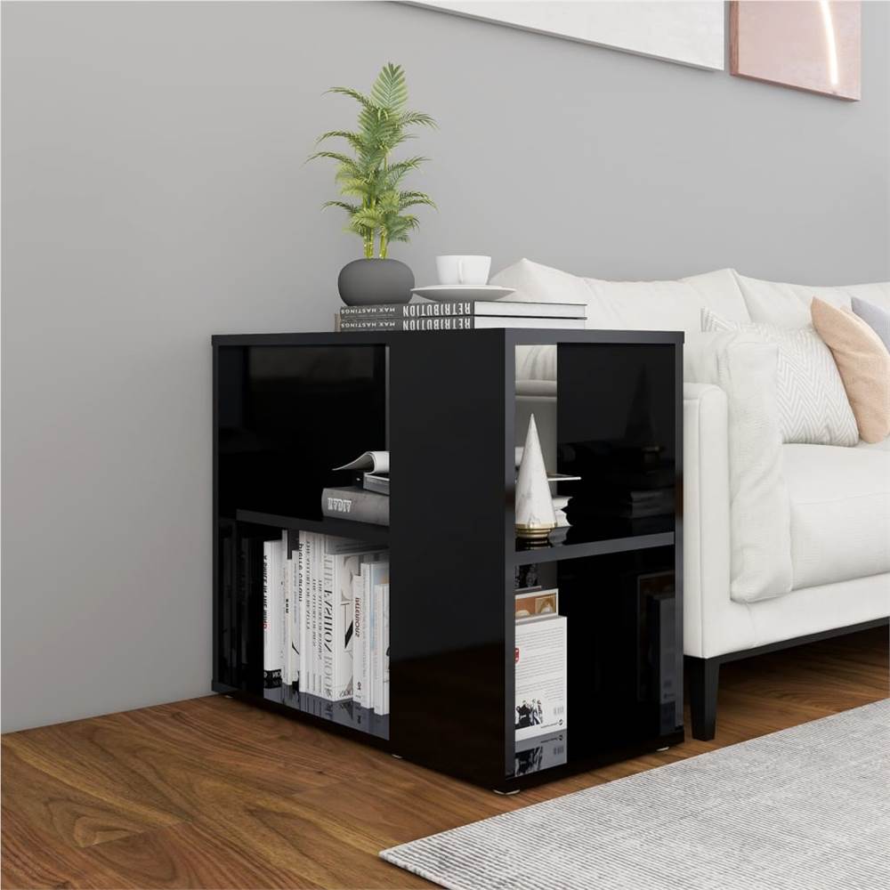 

Side Cabinet High Gloss Black 60x30x50 cm Chipboard