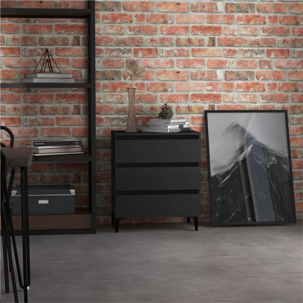 

Sideboard High Gloss Grey 60x35x69 cm Chipboard