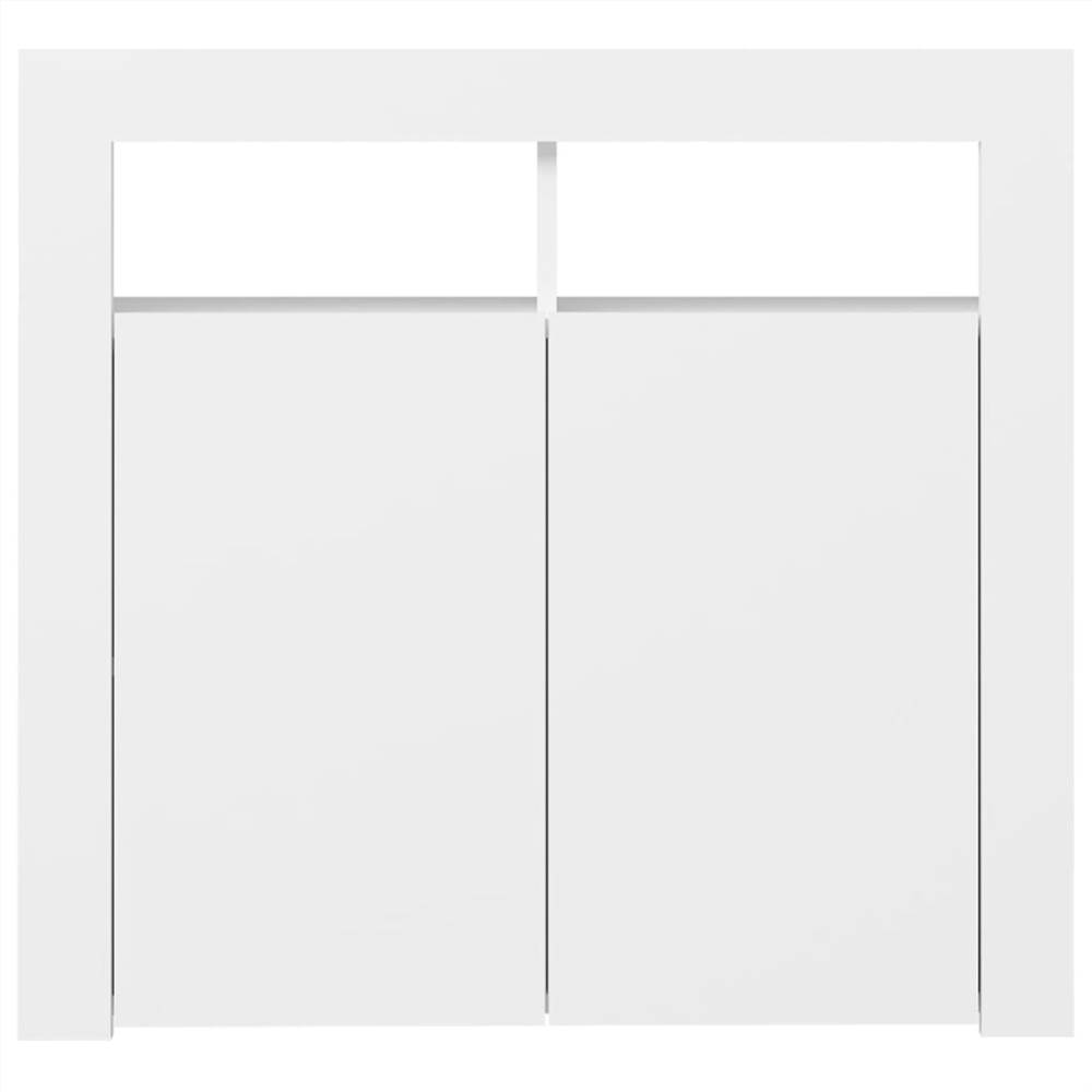 Sideboard with LED Lights White 80x35x75 cm