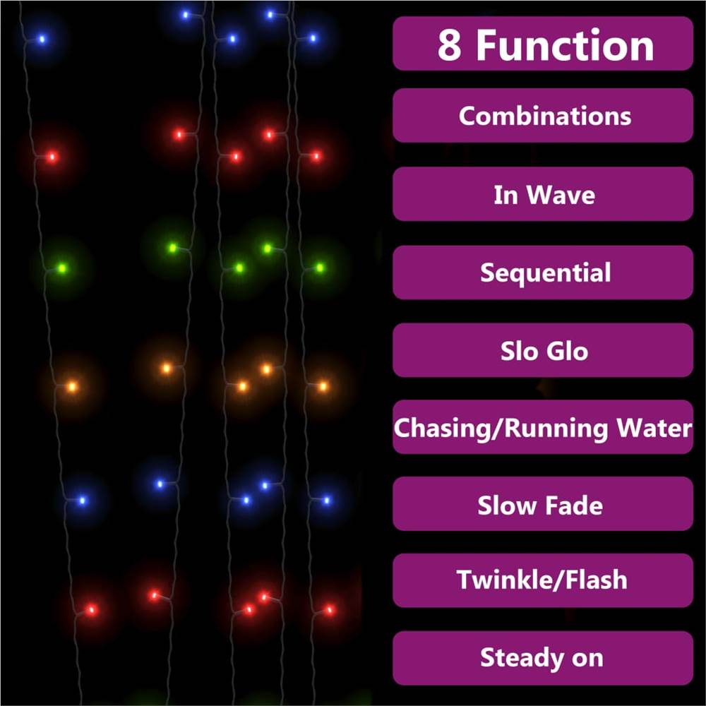 Solar Fairy Lights 2 pcs 2x200 LED Colourful Indoor Outdoor