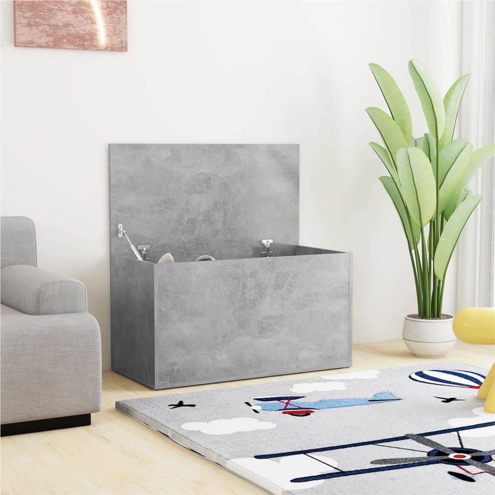 

Storage Chest Concrete Grey 84x42x46 cm Chipboard