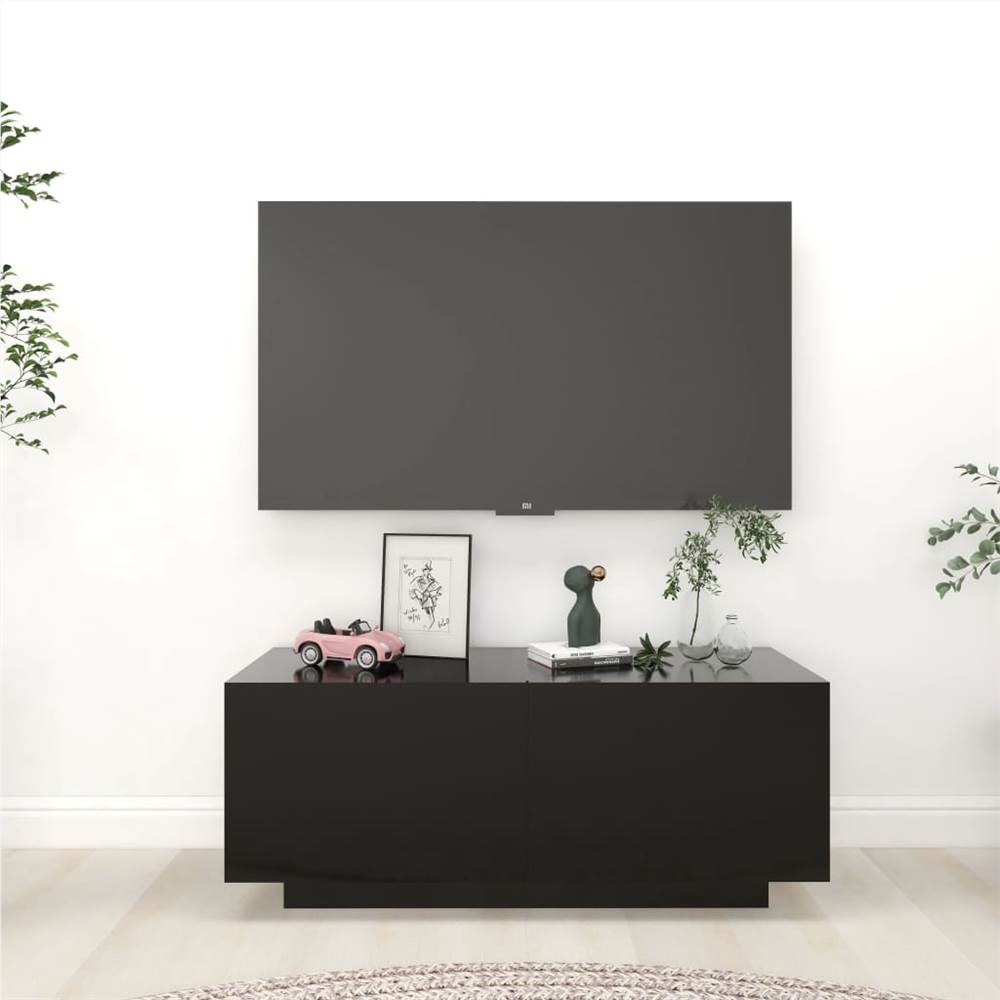 

TV Cabinet Black 100x35x40 cm Chipboard