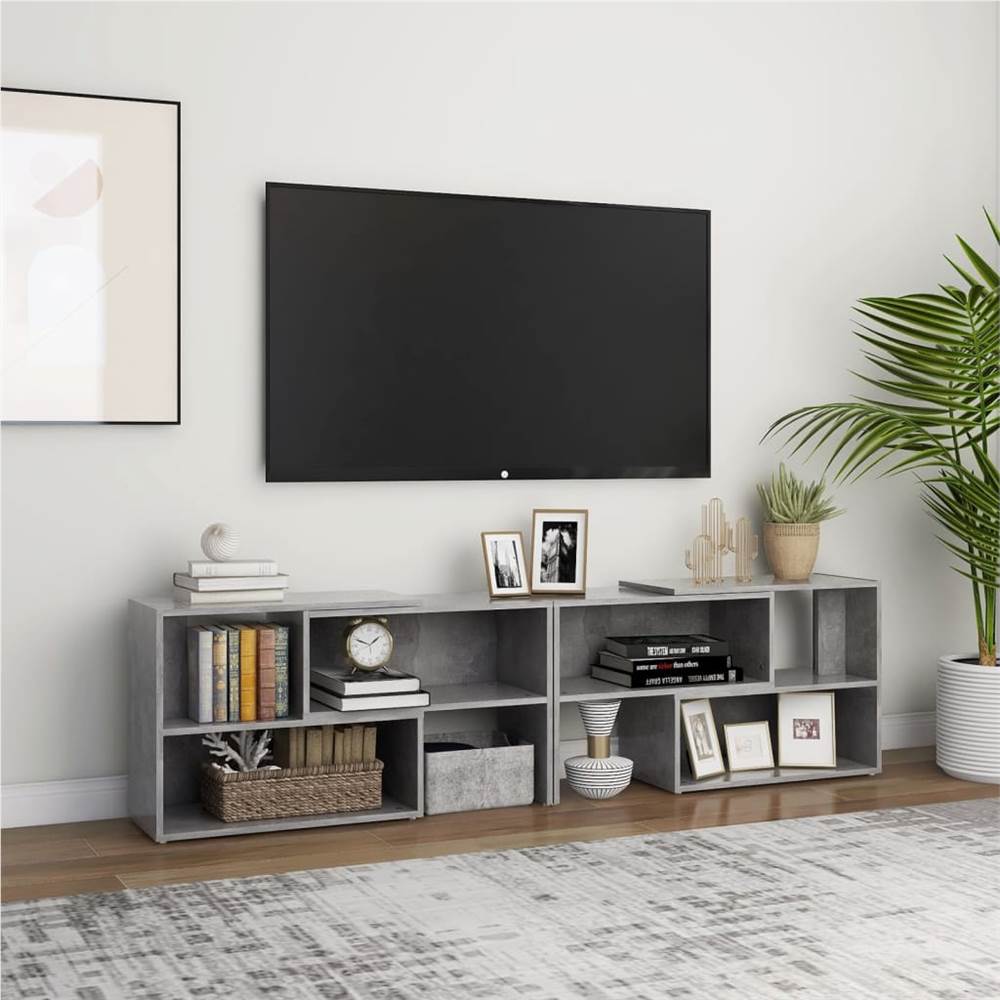 

TV Cabinet Concrete Grey 149x30x52 cm Chipboard