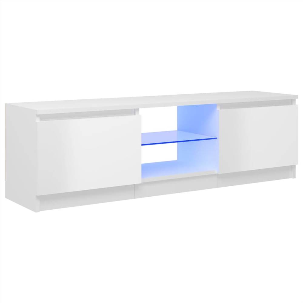 TV Cabinet With LED Lights High Gloss White 120x30x35.5 Cm 13 TV Cabinet with LED Lights High Gloss White 120x30x35.5 cm