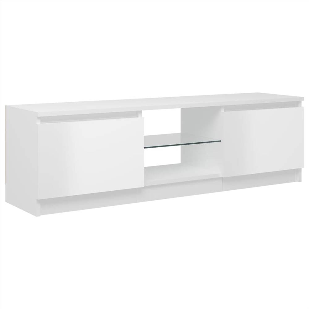 TV Cabinet With LED Lights High Gloss White 120x30x35.5 Cm 18 TV Cabinet with LED Lights High Gloss White 120x30x35.5 cm