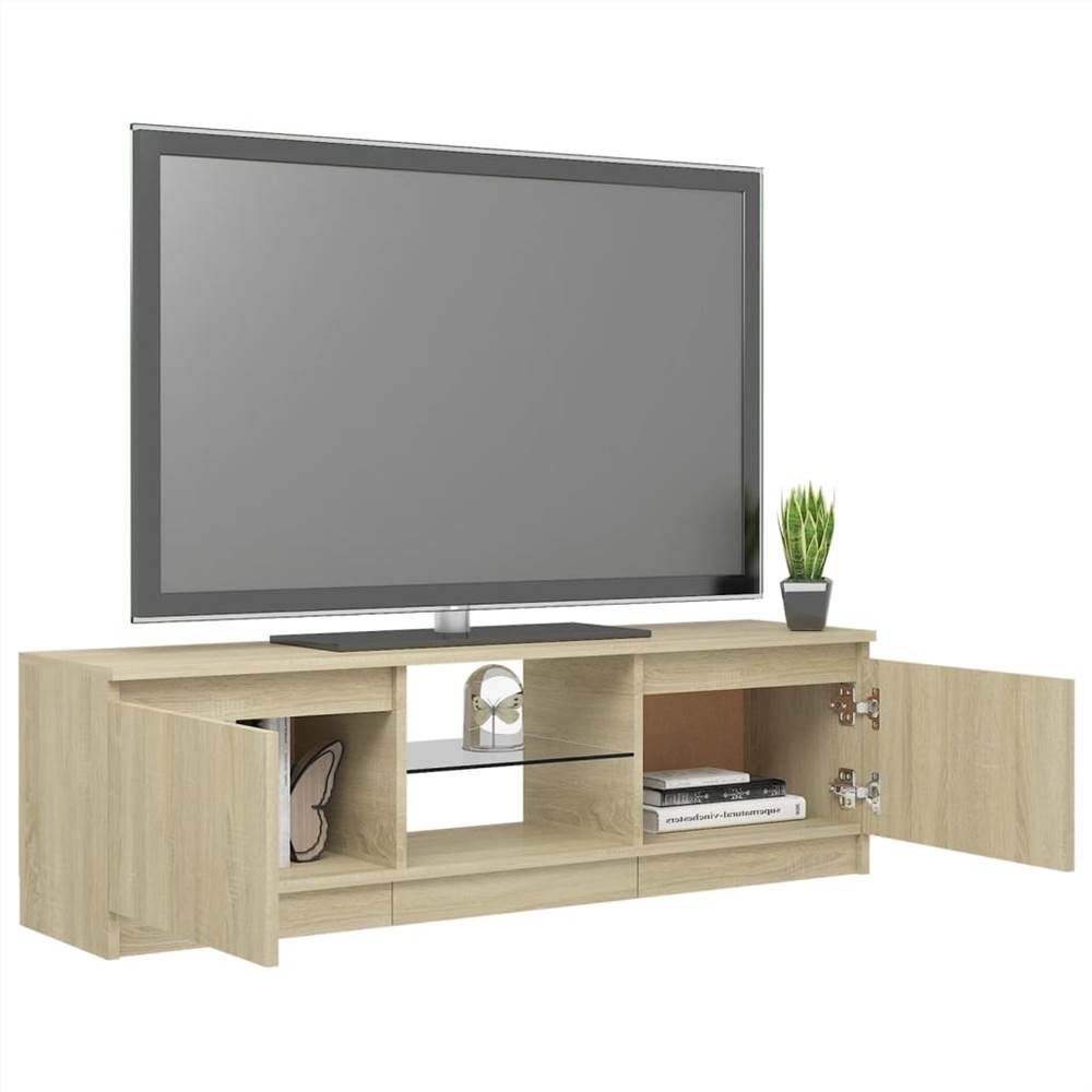 TV Cabinet With LED Lights Sonoma Oak 120x30x35.5 Cm 17 TV Cabinet with LED Lights Sonoma Oak 120x30x35.5 cm