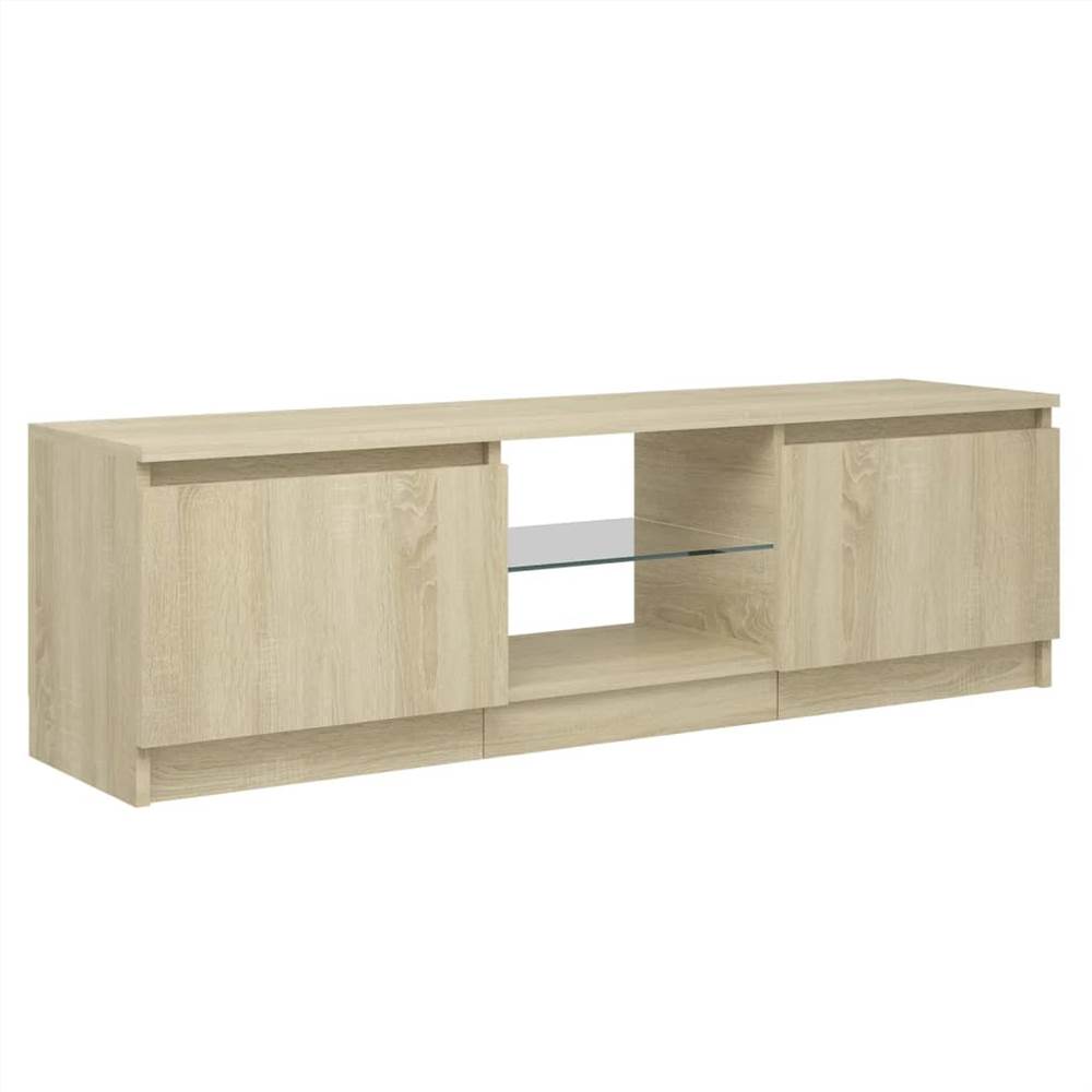 TV Cabinet With LED Lights Sonoma Oak 120x30x35.5 Cm 18 TV Cabinet with LED Lights Sonoma Oak 120x30x35.5 cm