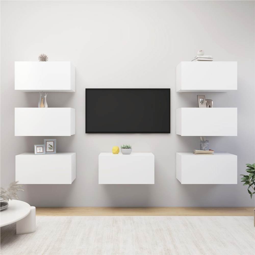 

TV Cabinets 7 pcs White 30.5x30x60 cm Chipboard