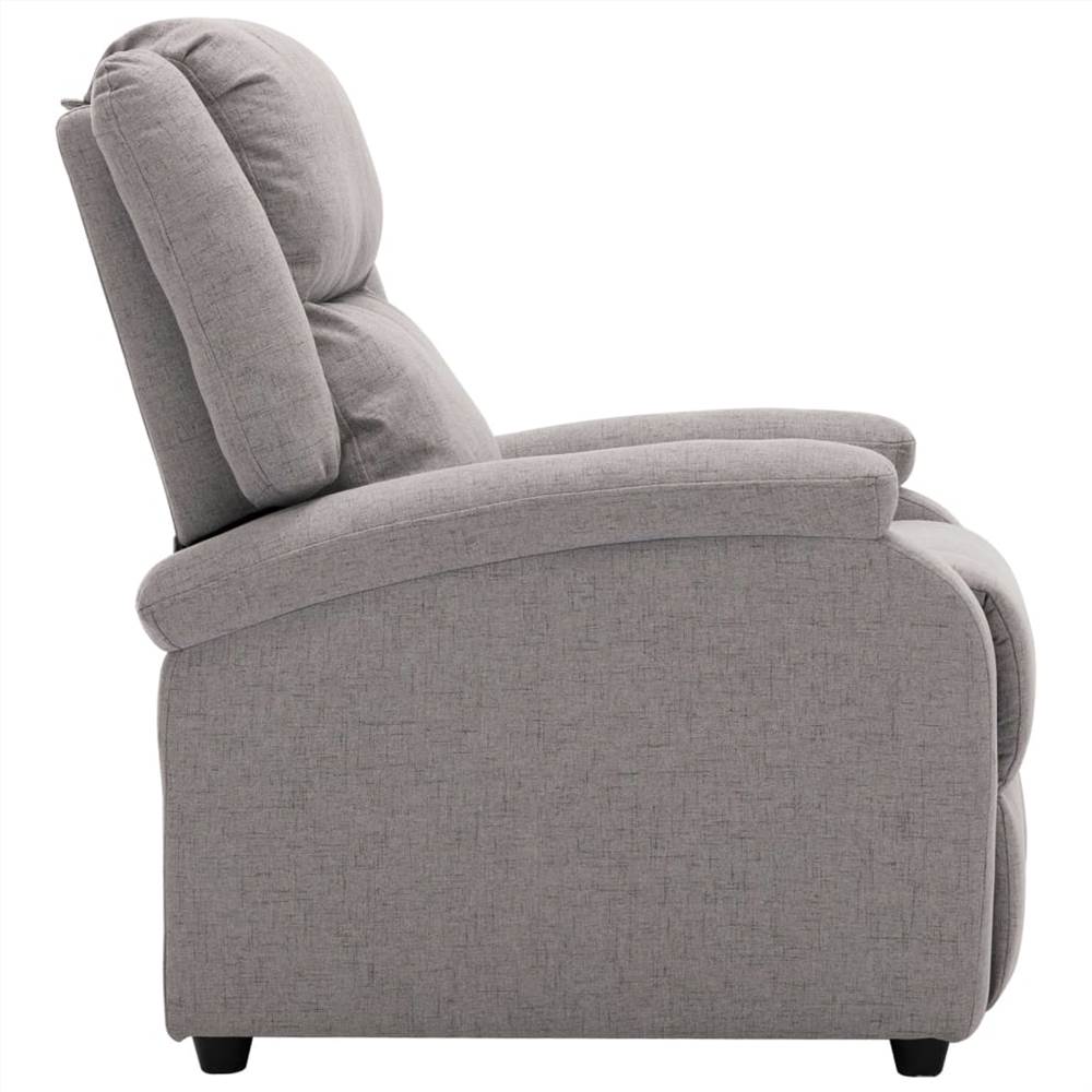 TV Recliner Chair Light Grey Fabric
