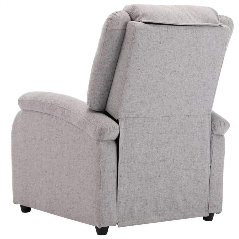 TV Recliner Chair Light Grey Fabric