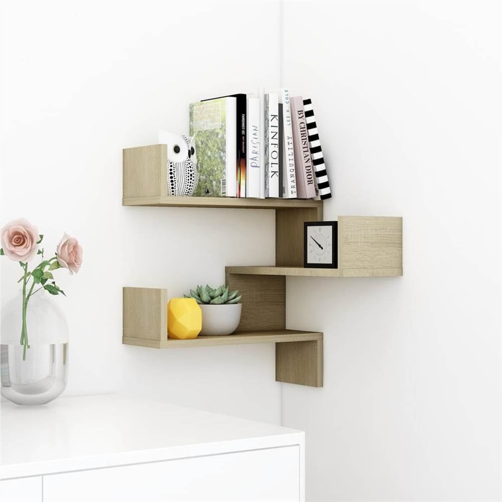 Wall Corner Shelf Sonoma Oak 40x40x50 cm Chipboard