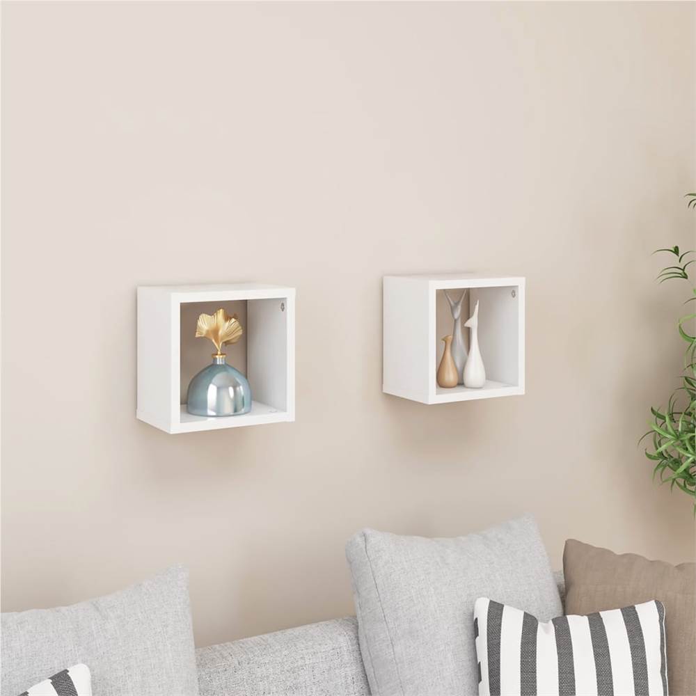 

Wall Cube Shelves 2 pcs White 22x15x22 cm