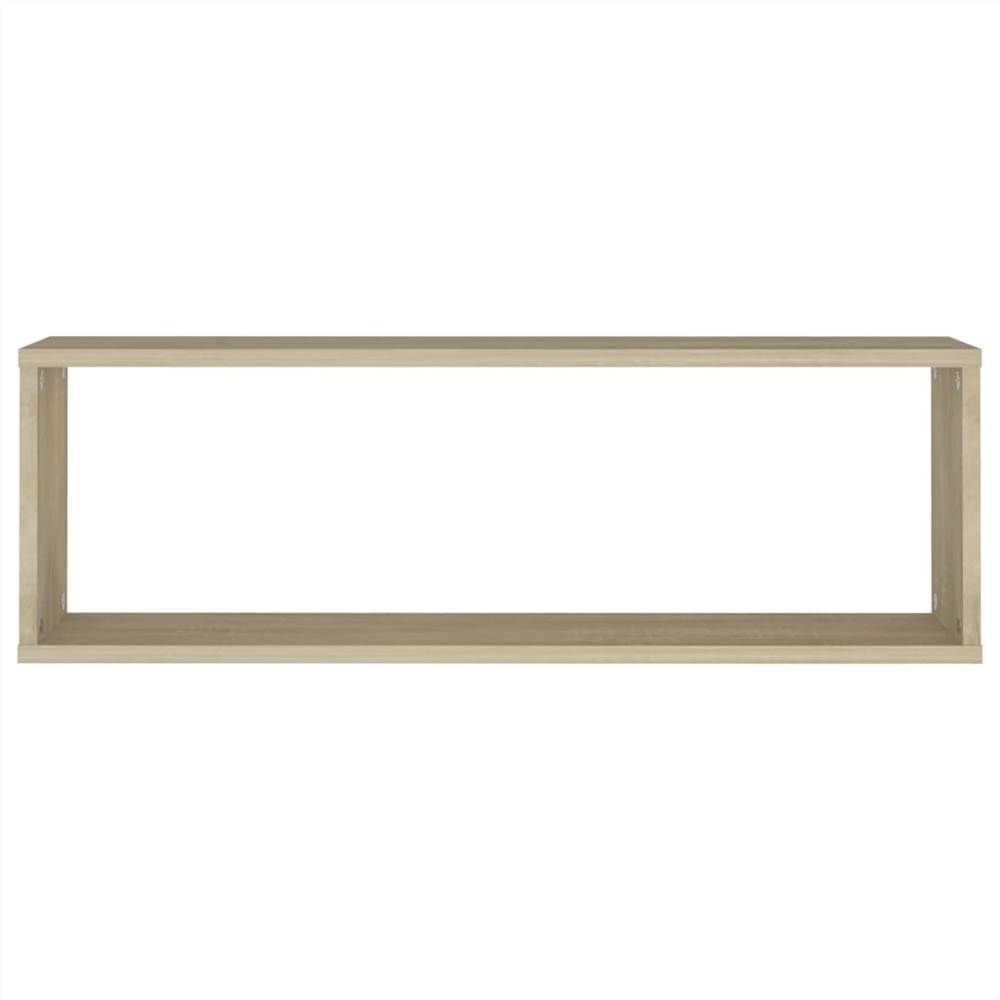 Wall Cube Shelves 6 pcs Sonoma Oak 80x15x26.5 cm Chipboard