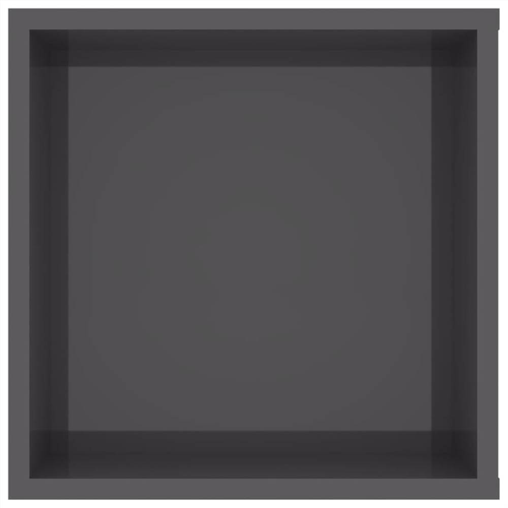 WallMounted TV High Gloss Grey 102x35x35 cm Chipboard