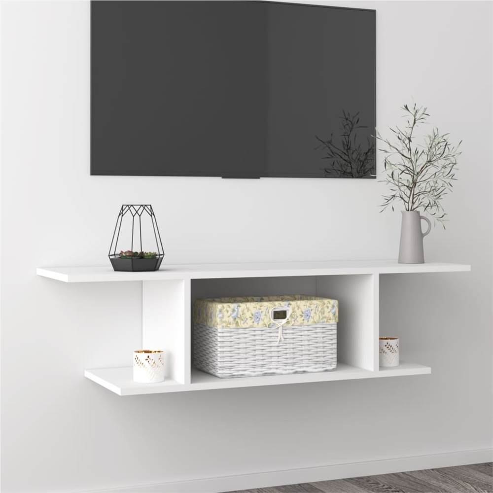 Wall Mounted TV Cabinet White 103x30x26.5 cm