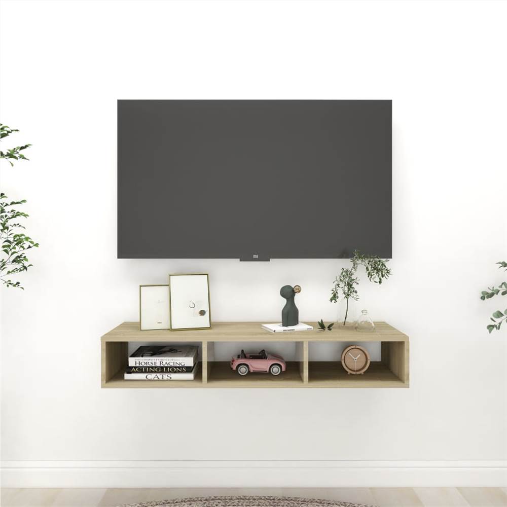 

Wall Shelf Sonoma Oak 102x30x17 cm Chipboard