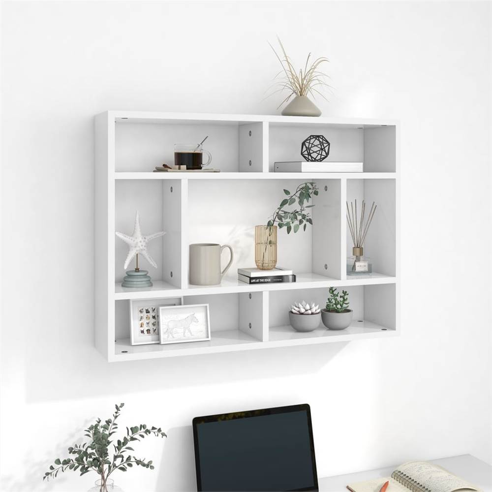 

Wall Shelf White 75x16x55 cm Chipboard