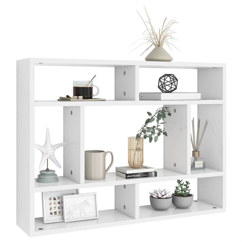 Wall Shelf White 75x16x55 cm Chipboard